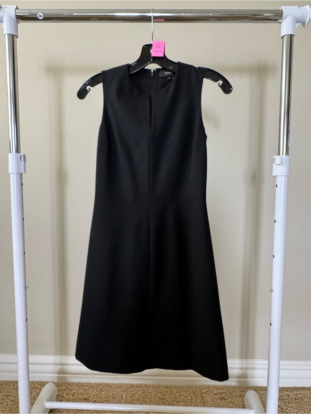 Theory Black Sleeveless A-Line Dress 000  NWT (151)